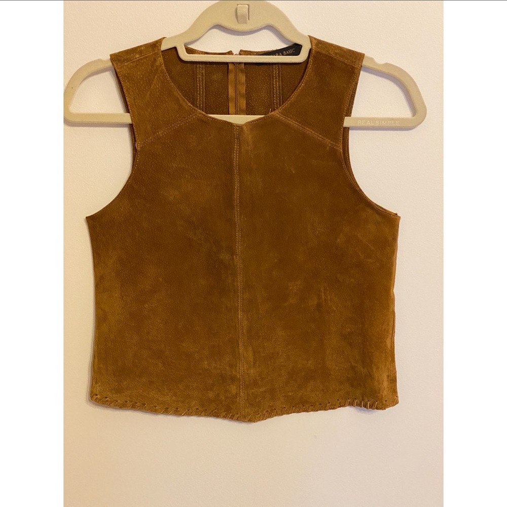 Zara Leather Top